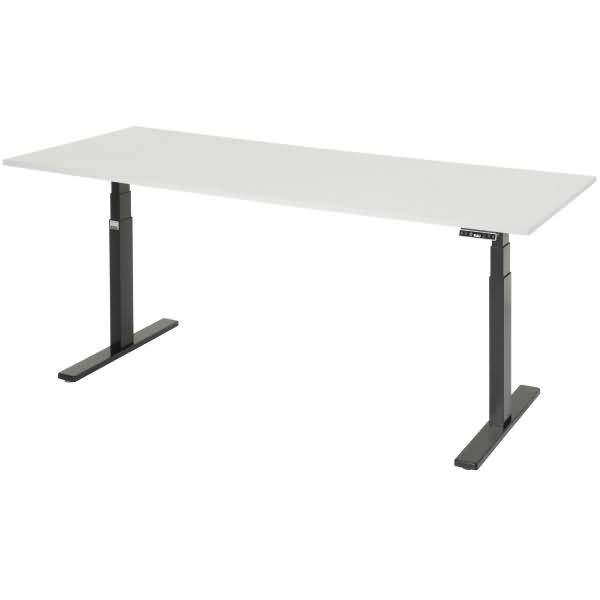Schreibtisch adlatus 100 2000x800x650-1300 M-Platte schwarz
