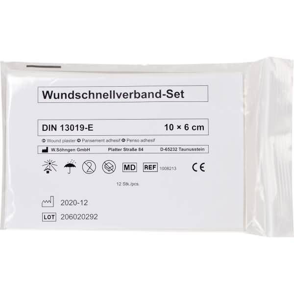 aluderm Pflaster- Schnellverbandset 10x6cm 12St 1008213-0