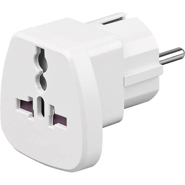 Reiseadapter 94026 Universal/Schutzkontakt CEE7/7 weiß-0