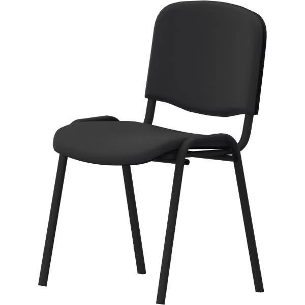 Besucherstuhl ISO 4L 4Fuß gepolstert schwarz/anthrazit-0