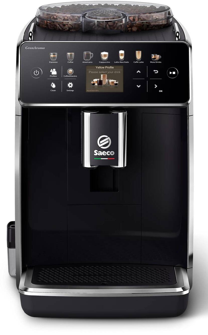 Saeco GranAroma SM6580/00 fully automatic coffee machine, black and silver-0