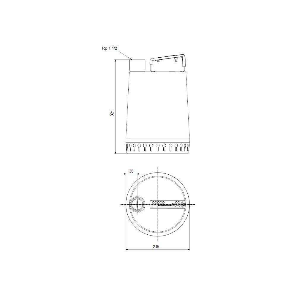 Grundfos Schmutzwasserpumpe Unilift AP12.40.04.3, 3x400V 0,4kW, max. Förderhöhe 10m, mit 10m Kabel ohne externem-1