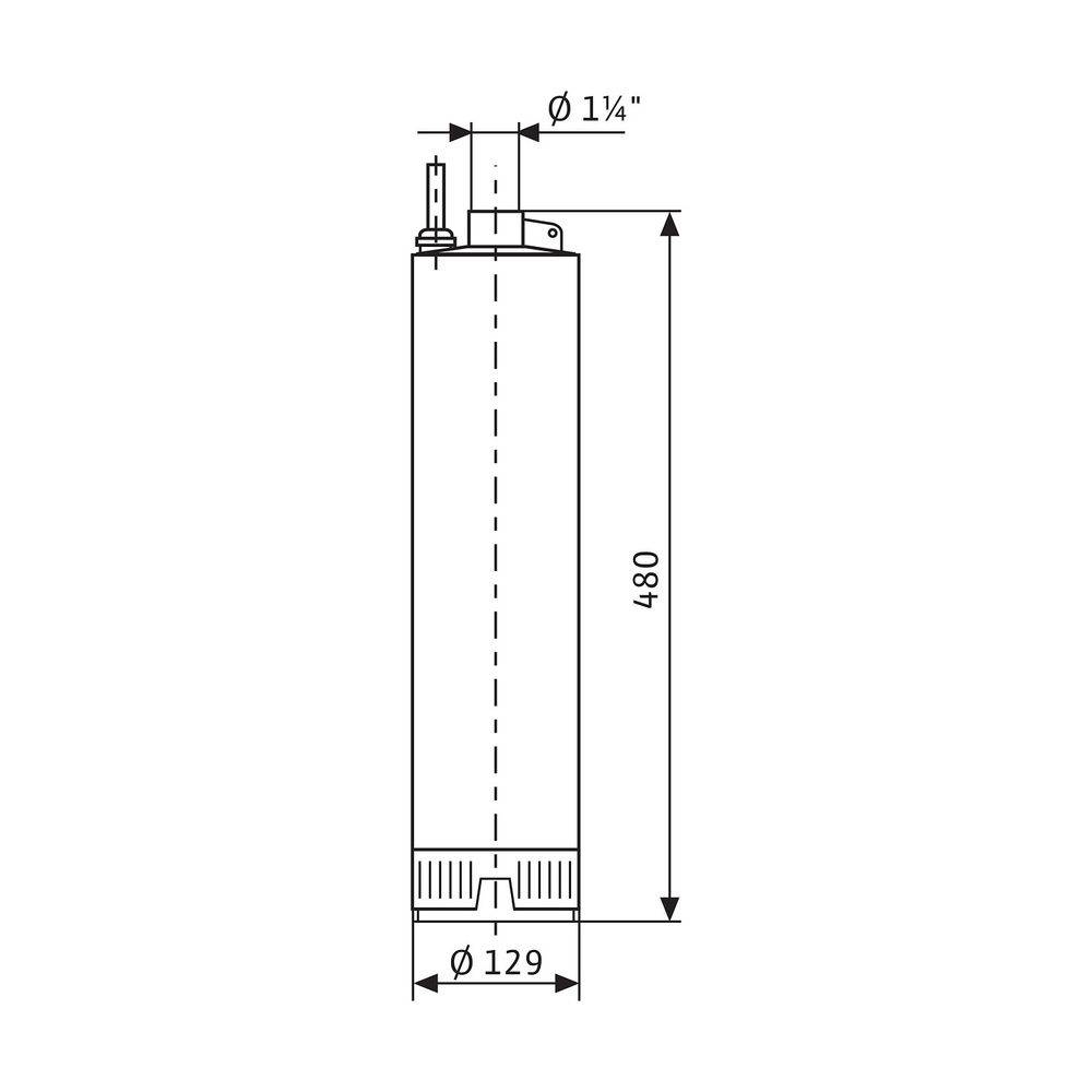 Wilo Sub Unterwassermotor-Pumpe-TWI 5 304, 230V, Rp 1 1/4", PN 10, 550W-1