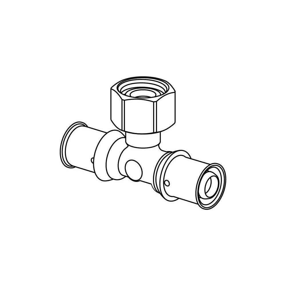 Uponor S-Press Plus SK-T-Stück Geberit, 16mm x G 1/2" FT-16-1