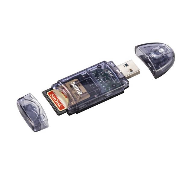 hama 00124194 USB-3.0-Kartenleser, SD/micro SD, Anthrazit
