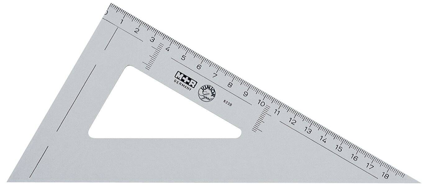 Zeichendreieck 60 29cm rauchtransparent Skala 22cm-3