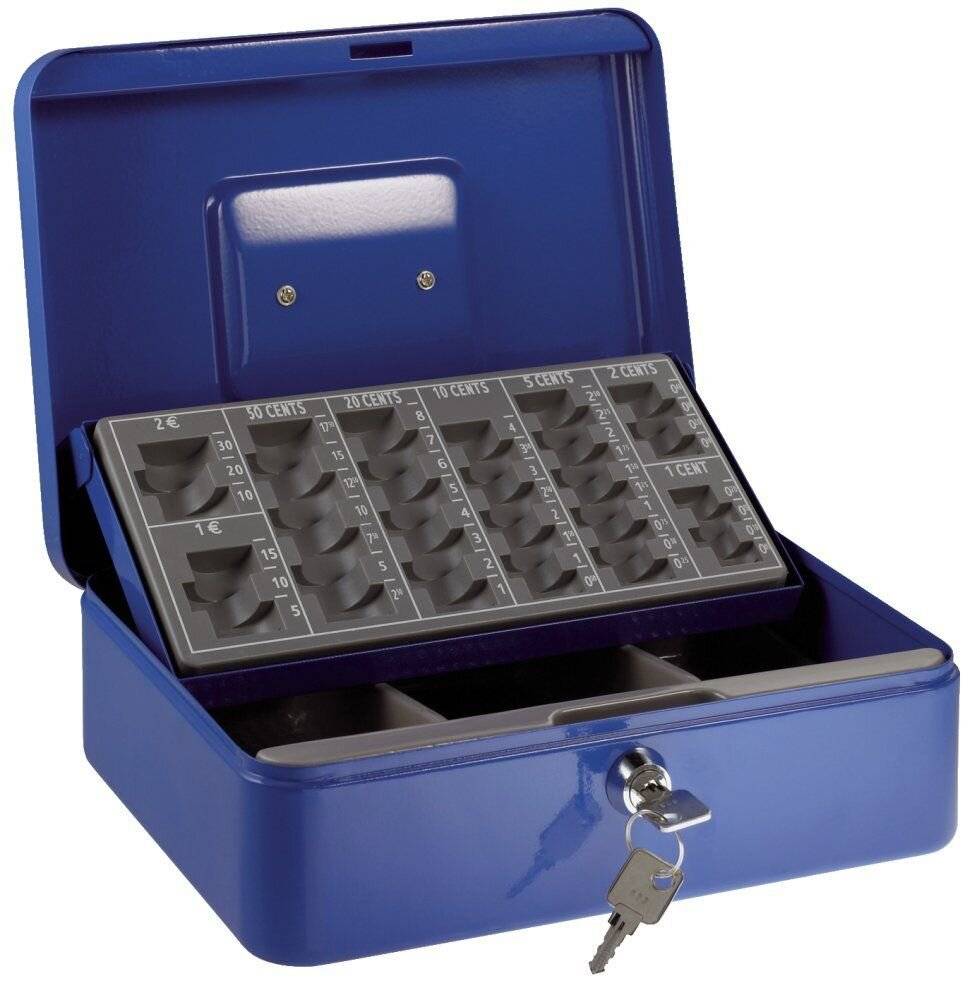 Geldzählkassette Euro BxTxH 250x180x90mm blau-1