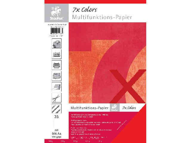 Staufen Multifunktionspapier 7X 734051297 A4 120g rot 35Bl. - Normal/Kopierpapie-2