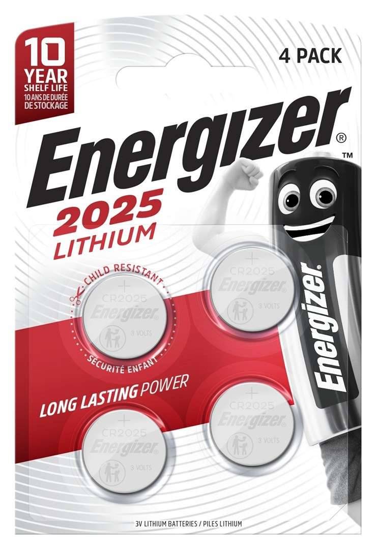ENERGIZER 190022800 Energizer Knopfzelle E300 849104 CR2025 Lithium 4 S t. Ene-0