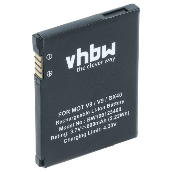 vhbw Akku kompatibel mit Motorola RAZR2 | RAZR2 V8, RAZR2 V8 LUXURY, RAZR2 V9M, RAZR2 V9X, Q9h Handy Smartphone Telefon