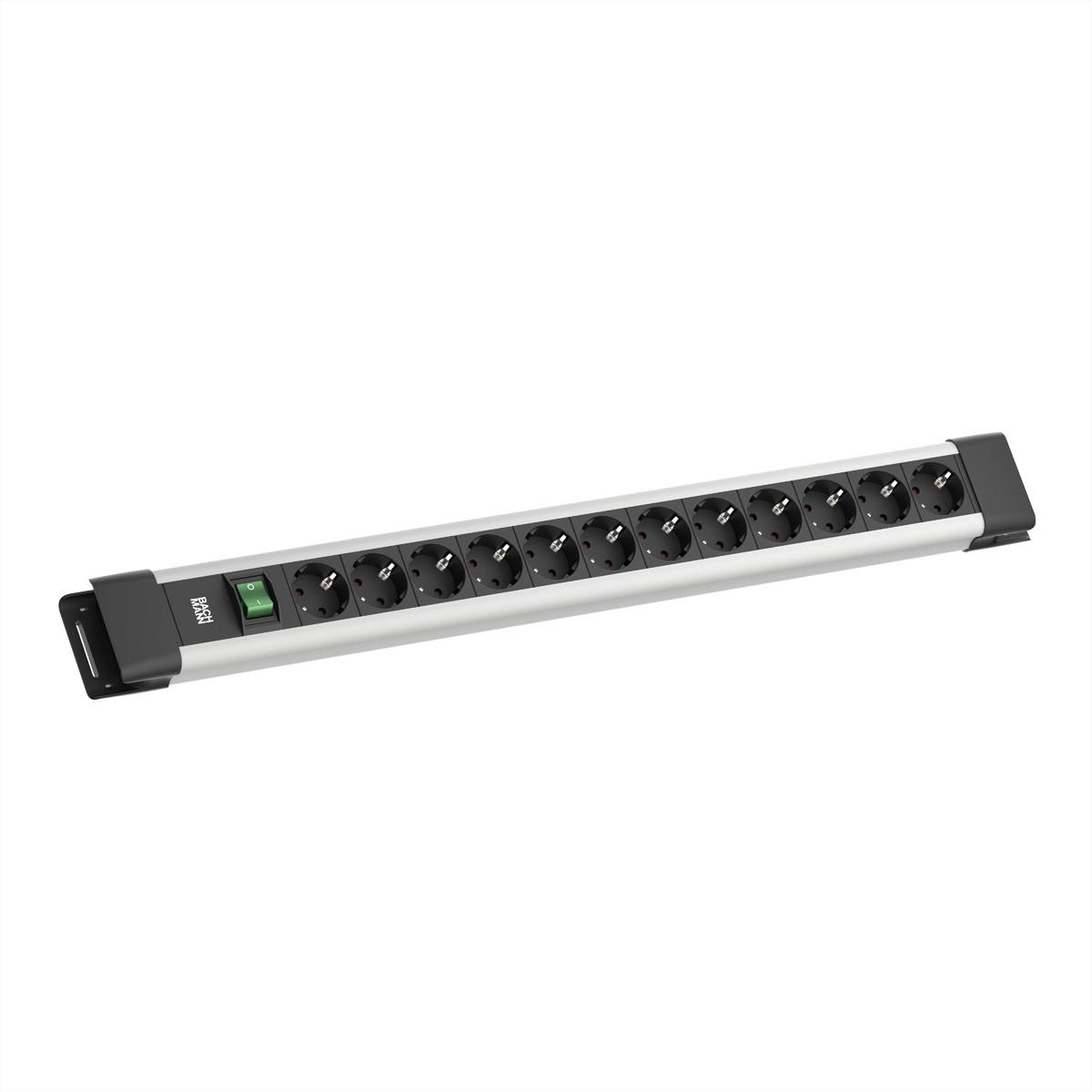 BACHMANN CONNECTUS 12xCEE7/3, 1xSchalter 2,0m CEE7/7 Grau-0