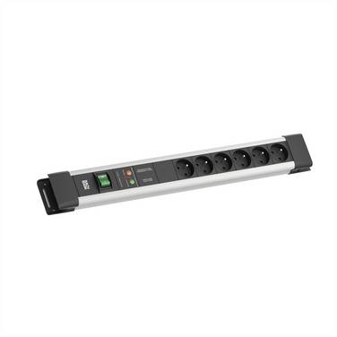 BACHMANN CONNECTUS 6xUTE, 1xGVS 1xSchalter 2,0m CEE7/7 Grau