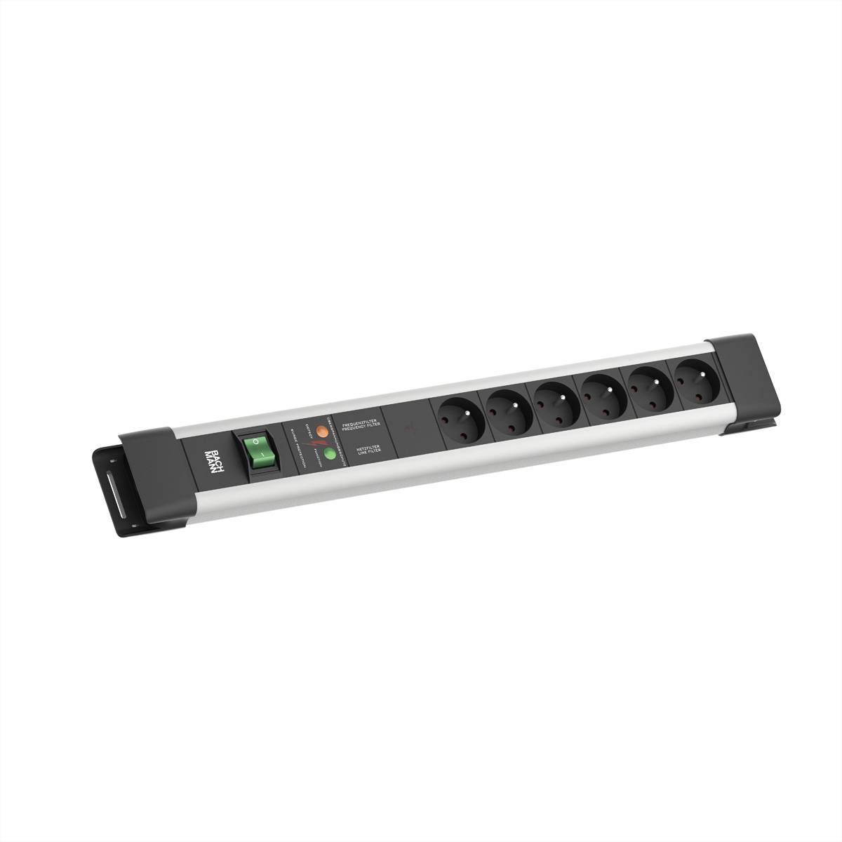 BACHMANN CONNECTUS 6xUTE, 1xGVS 1xSchalter 2,0m CEE7/7 Grau-0