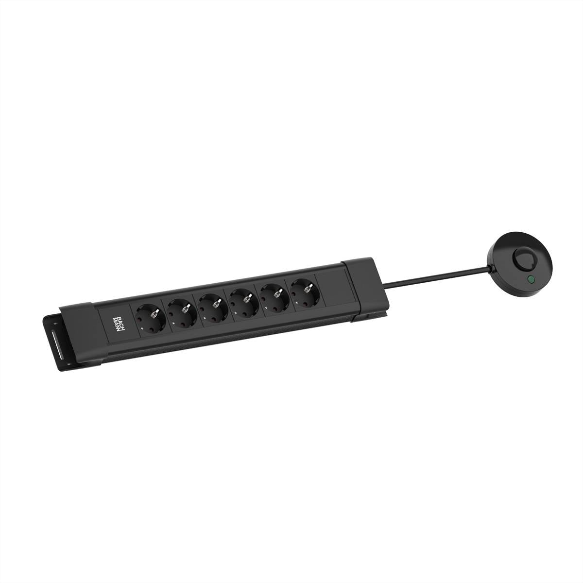 BACHMANN CONNECTUS 6xCEE7/3, 1xFerntaster 2,0m CEE7/7 Schwarz-0