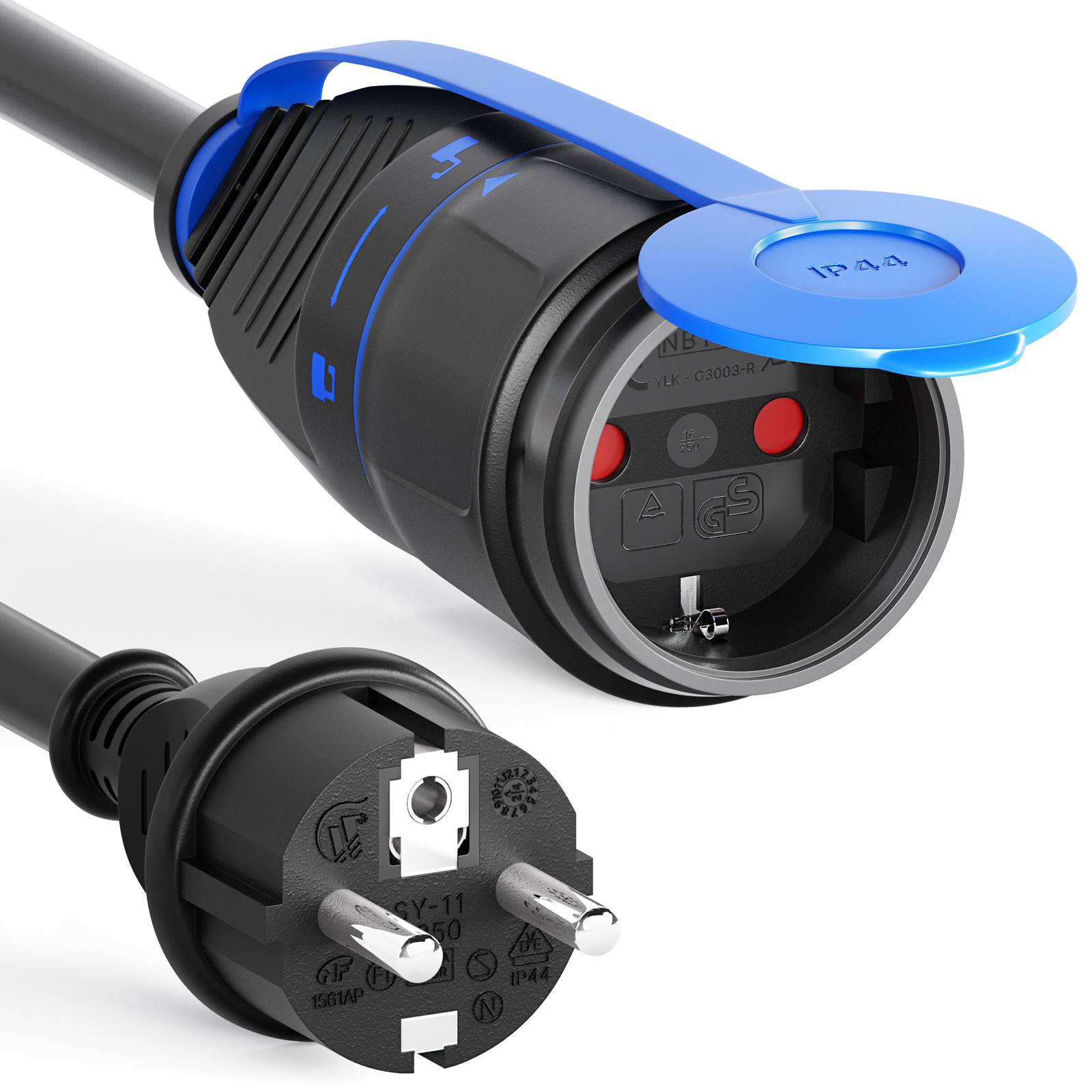 hb-digital 15m Strom Verlängerungskabel für Außenbereich H07RN-F Outdoor IP44-1