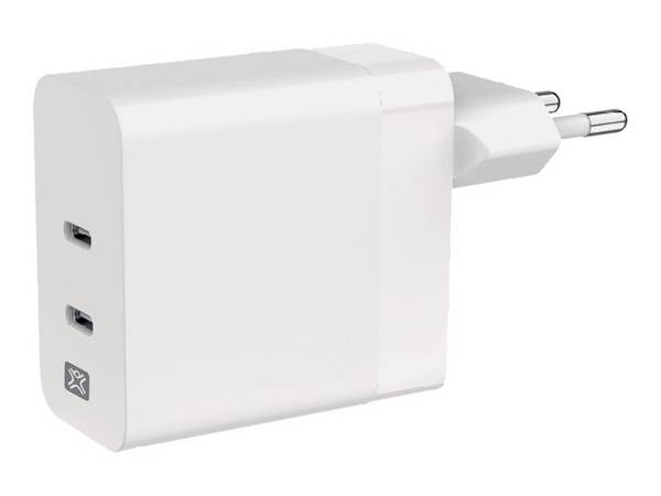 XtremeMac Netzteil - 65W, doppelt, USB-C Power Delivery - 65 Watt - PD, QC - 2 Ausgabeanschlussstellen (USB-C)