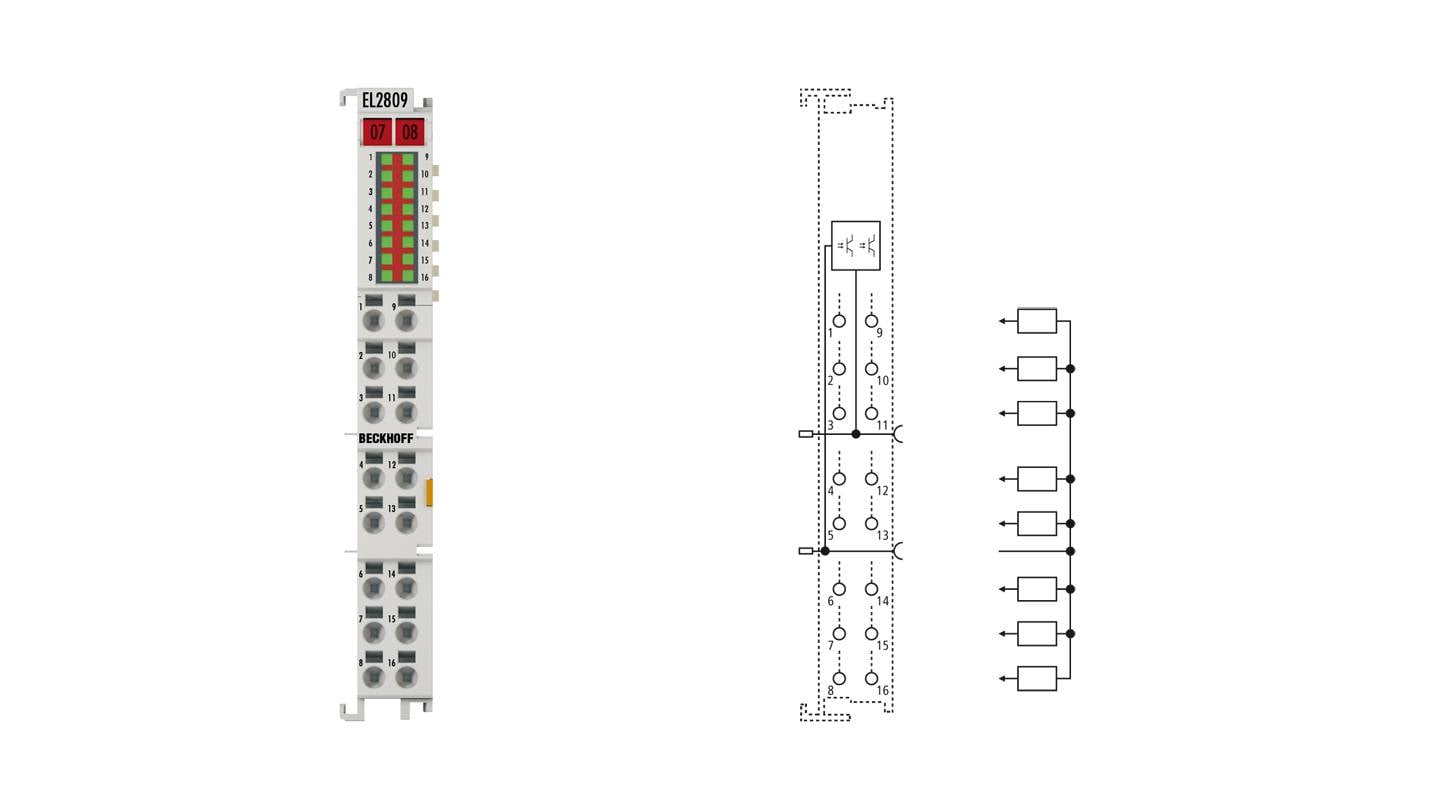 Beckhoff Digital-Ausgangsklemme EL2809-0