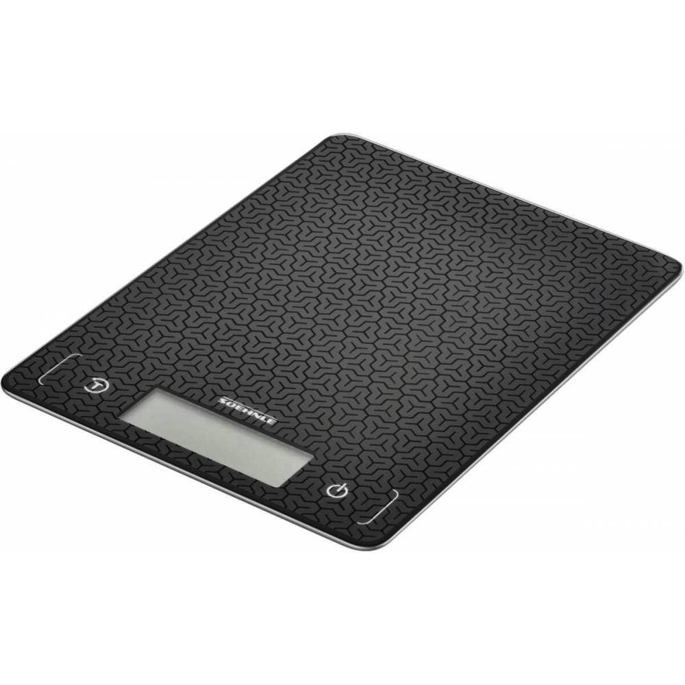 Soehnle Page Comfort Mosaic, Elektronische Küchenwaage, 10 kg, 1 g, Schwarz, Glas, Glas-0