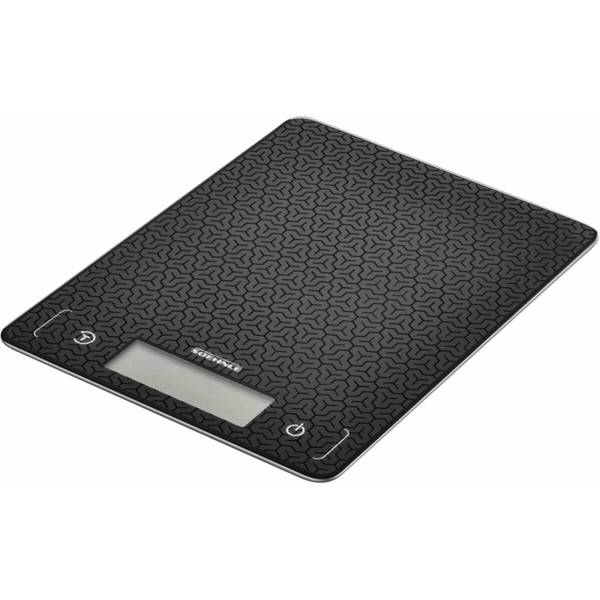 Soehnle Page Comfort Mosaic, Elektronische Küchenwaage, 10 kg, 1 g, Schwarz, Glas, Glas