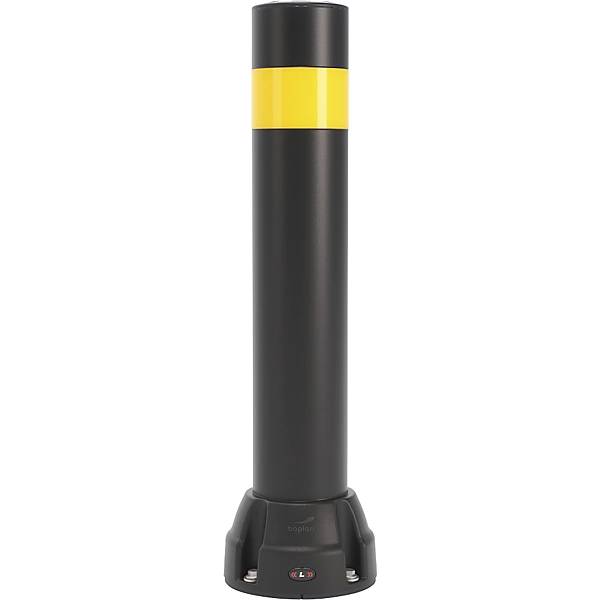 Rammschutz-Poller 125L Höhe 750 mm verzinkte Platte schwarz gelber Streifen. 85570749 855707 49