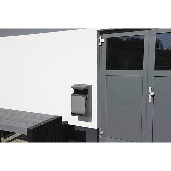 Außenabfallsammler Stahl Volumen 22 l Wand- oder Pfostenmontage. Stumpf Metall GmbH 83491849-1