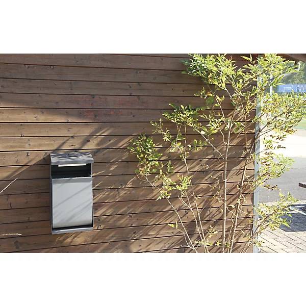 Außenabfallsammler Stahl Volumen 22 l Wand- oder Pfostenmontage. Stumpf Metall GmbH 83491849-4