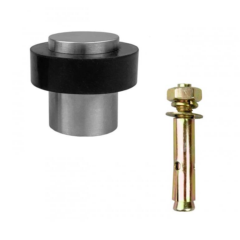 Edelstahl Türstopper Türpuffer Bodentürstopper Edelstahl zur festen Bodenmontage Ø45mm-0