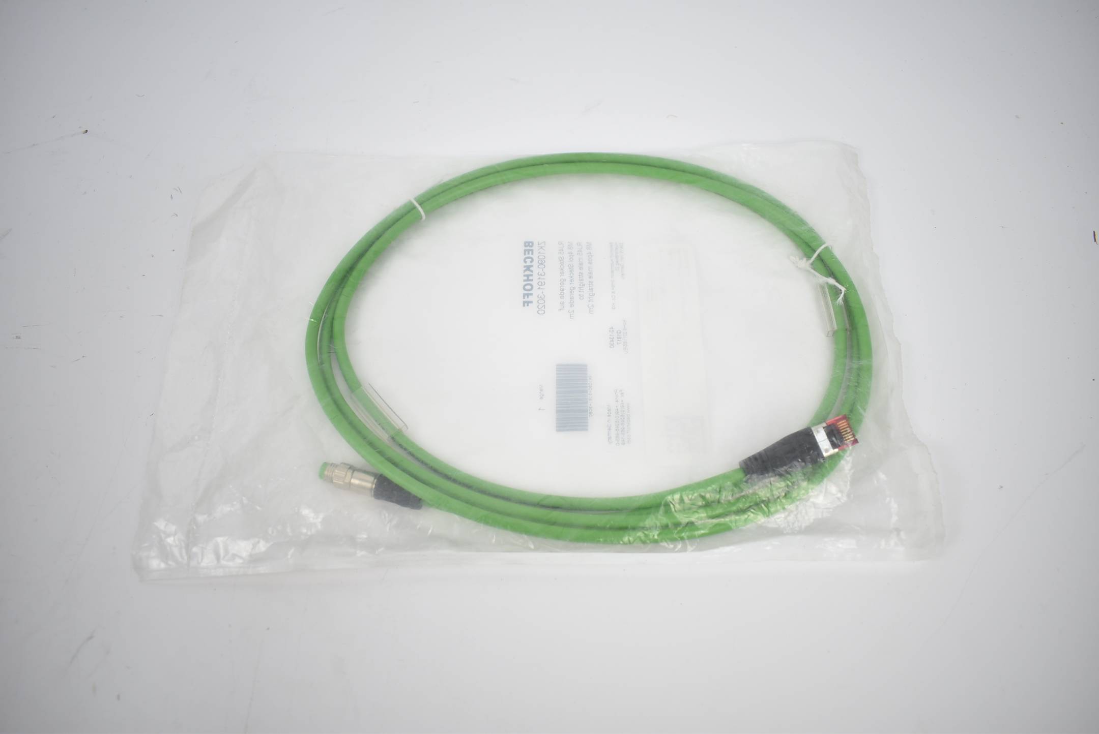 Beckhoff EtherCAT-Leitung RJ45 Stecker gerade 2m ZK1090-3191-3020-1