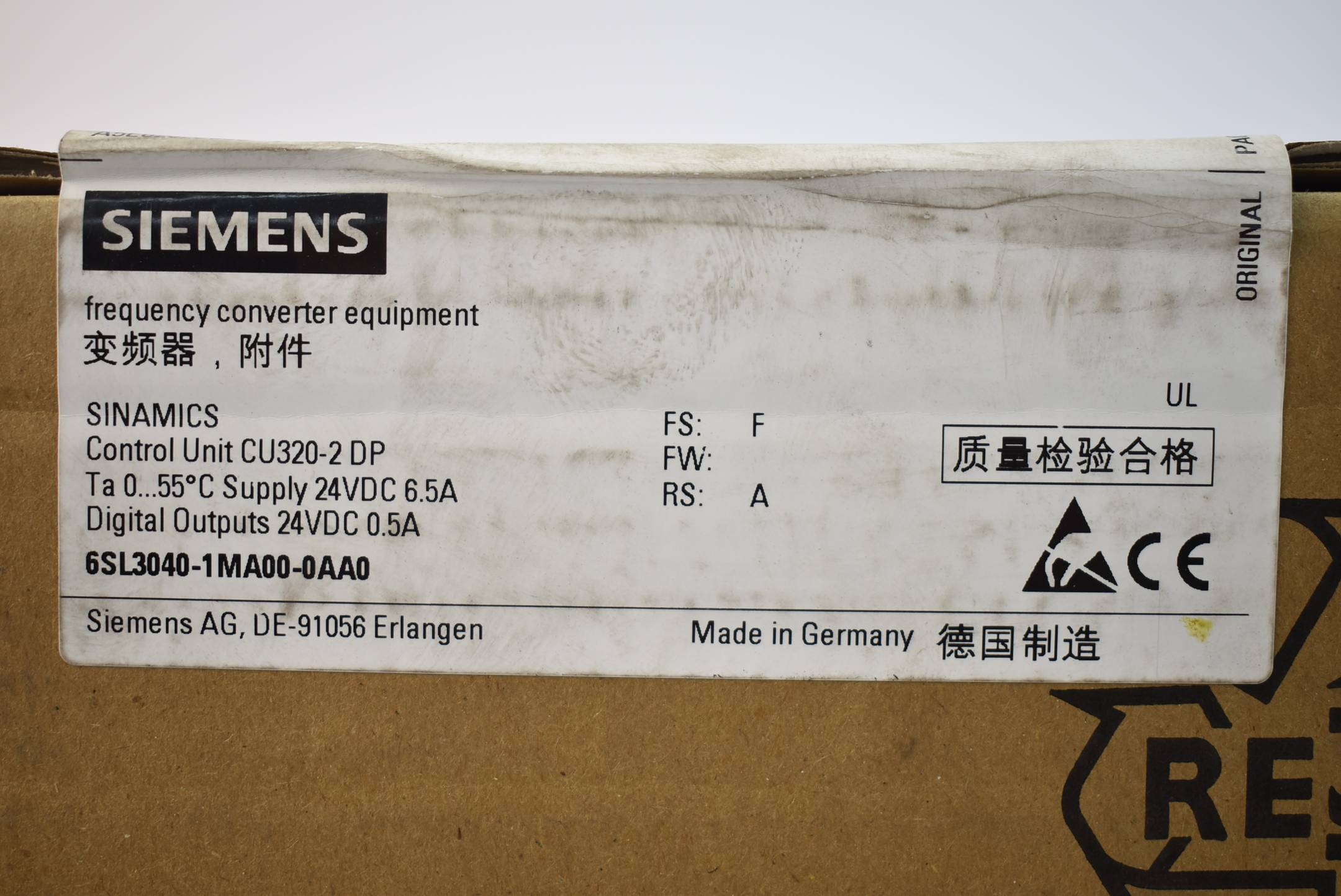 Siemens 6SL3040-1MA00-0AA0 - SINAMICS Control Unit CU320-2 DP mit PROFIBUS Schn-1