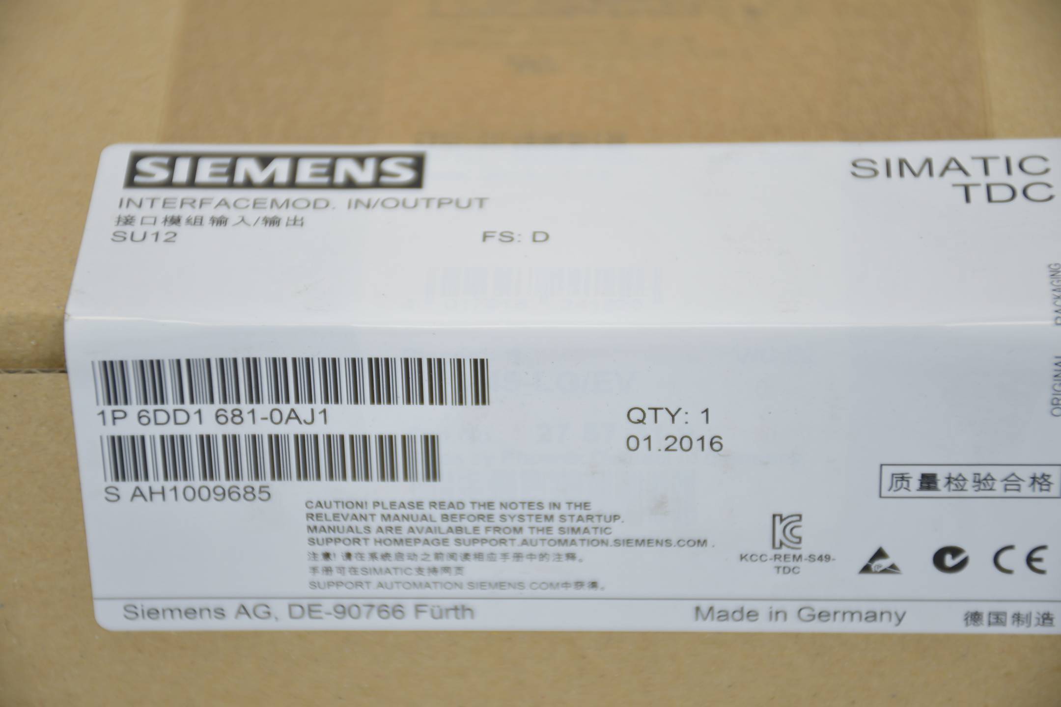 Siemens simatic TDC Umsetzer SU12 6DD1 681-0AJ1 ( 6DD1681-0AJ1 ) Ver D