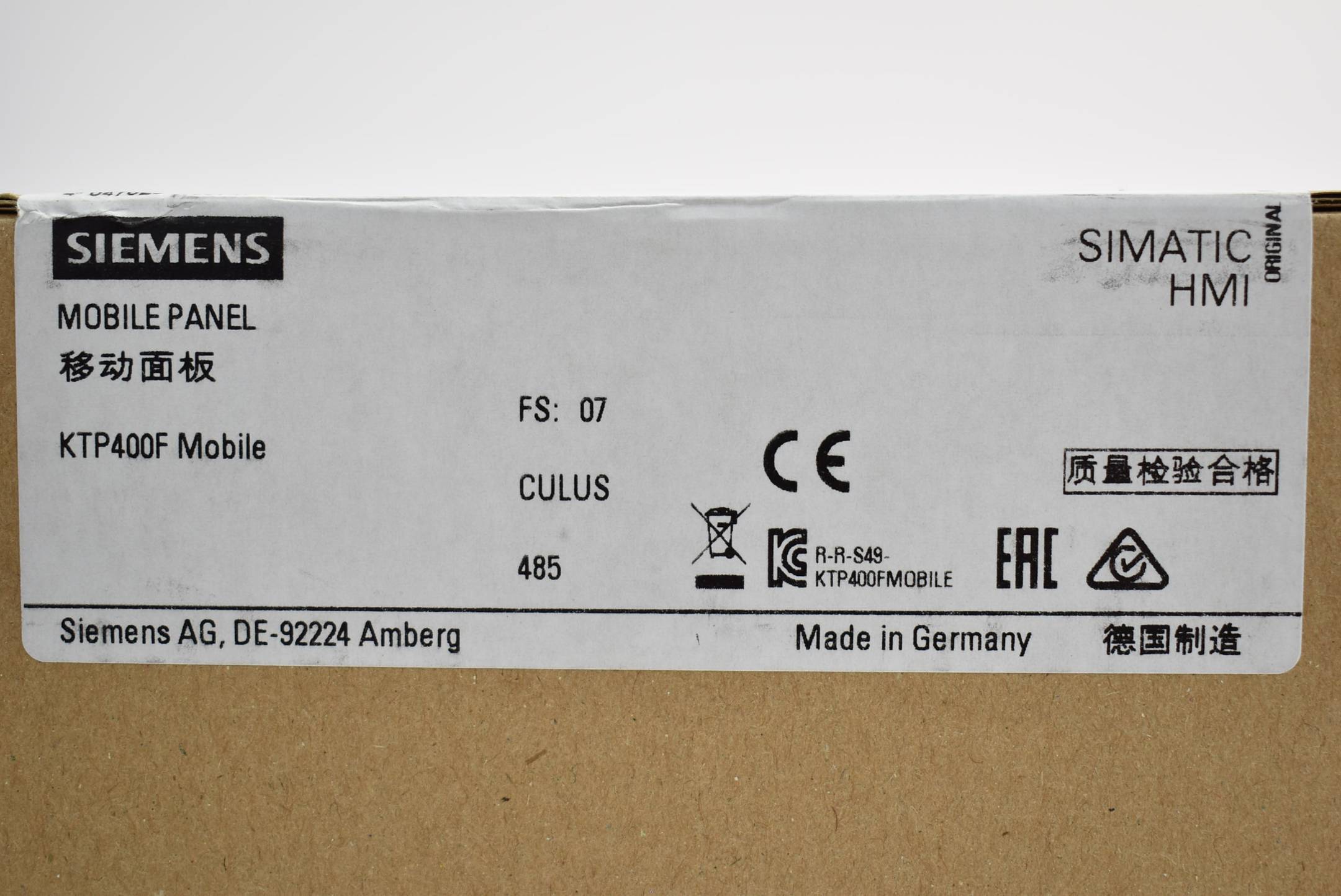 Siemens 6AV2125-2DB23-0AX0 6AV21252DB230AX0 SPS-Mobile panel-2