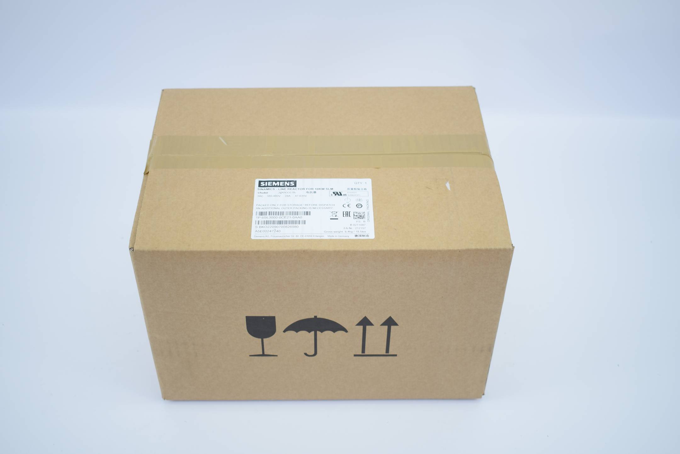 Siemens Sinamics Netzdrossel 6SL3000-0CE21-0AA0 ( 6SL3000-0CE21-0AA0 ) E. B