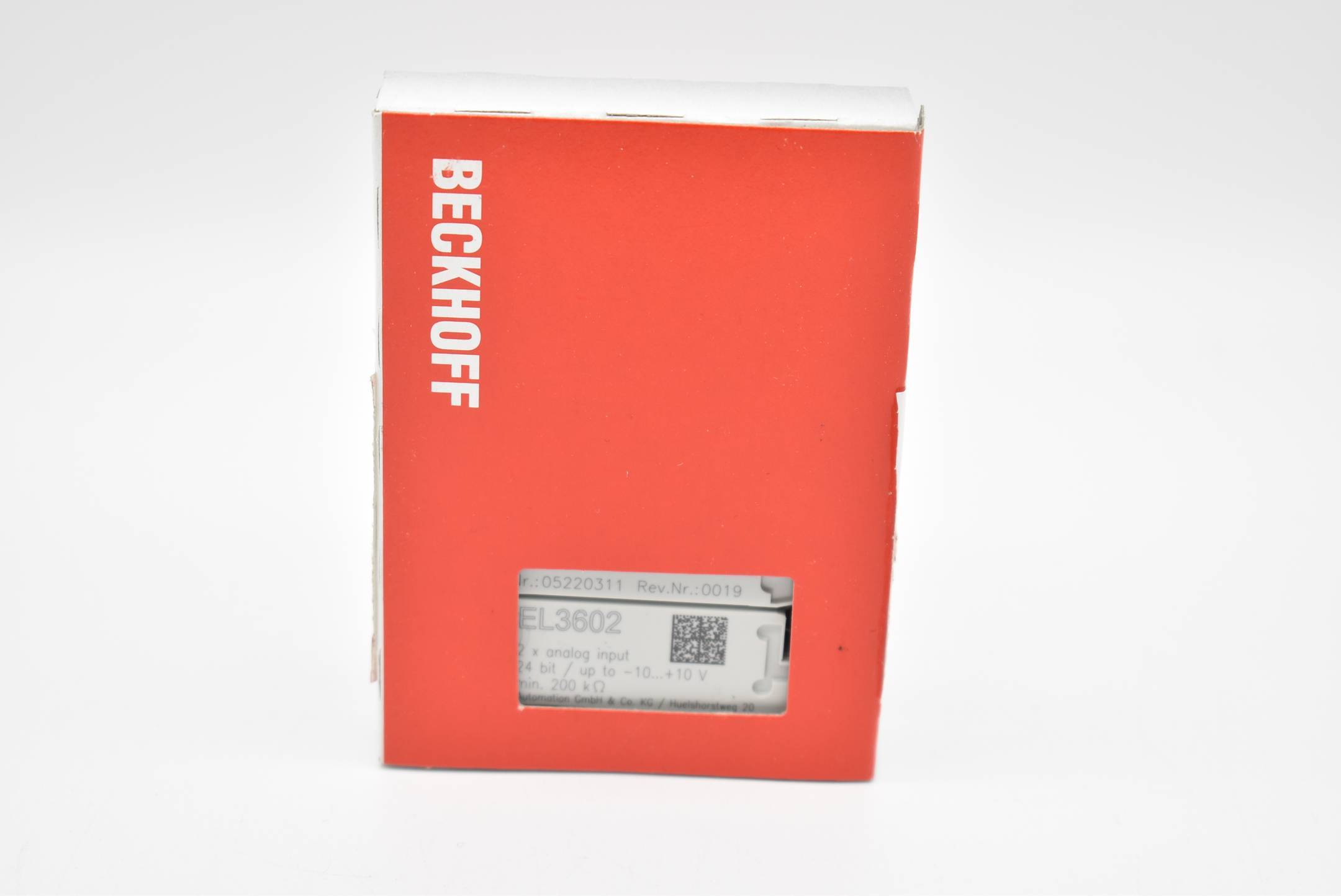 Beckhoff EL3602, EtherCAT-Klemme, 2-Kanal-Analog-Eingang, Spannung, ±10 V, ±5 V, ±2,5 V, ±1,25 V, 24 Bit, hochpräzise-0