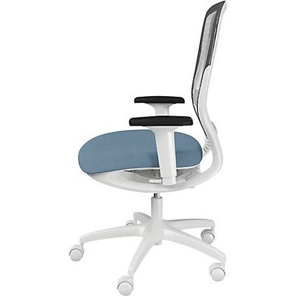 Bürostuhl MOTION Netzrückenlehne weiß hellblau. TAKKT Industrial & Packaging GmbH 82901649-4
