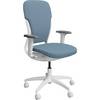Bürostuhl MOTION Polsterrückenlehne weiß hellblau. TAKKT Industrial & Packaging GmbH 82900749