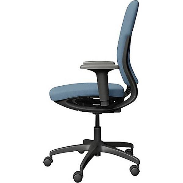 Bürostuhl MOTION Polsterrückenlehne dunkelgrau hellblau. TAKKT Industrial & Packaging GmbH 82900249-1