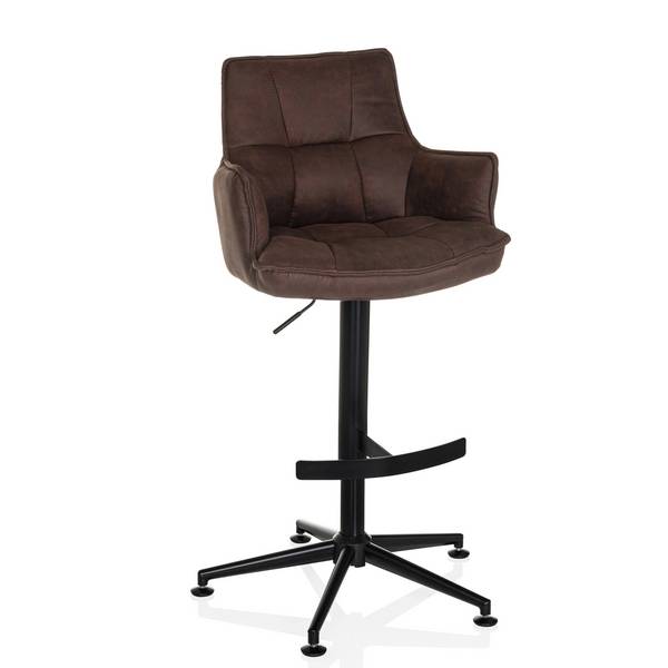 Barhocker Barstuhl SOLAO LIFE HIGH Stoff braun hjh LIVING
