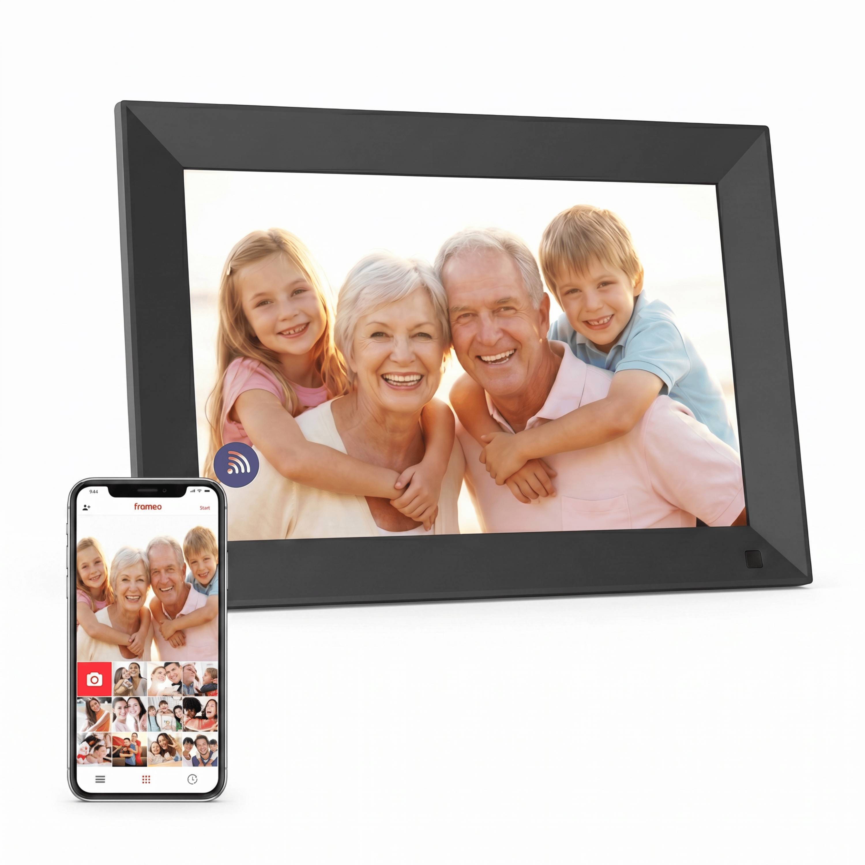 UNIVERSUM DBR 400 - Digitaler Bilderrahmen 10,1 Zoll (25,7cm) WLAN – Frameo App, IPS Touchscreen, 32GB Speicher-0