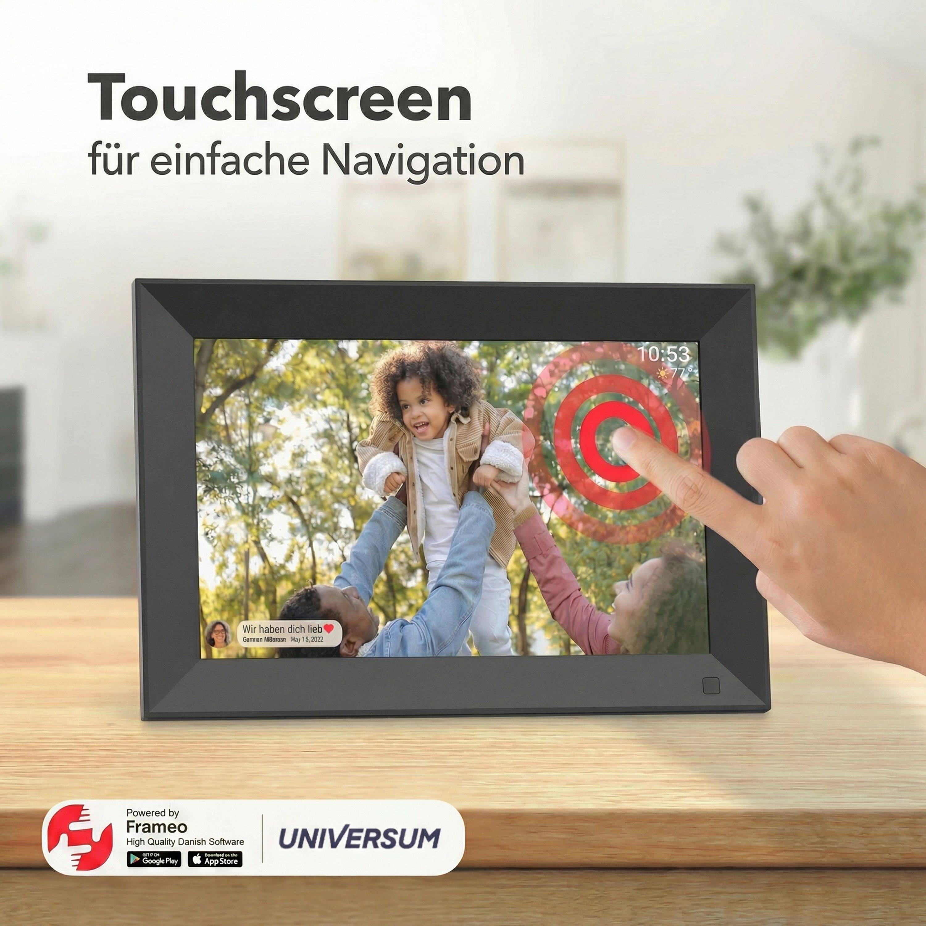 UNIVERSUM DBR 400 - Digitaler Bilderrahmen 10,1 Zoll (25,7cm) WLAN – Frameo App, IPS Touchscreen, 32GB Speicher-4