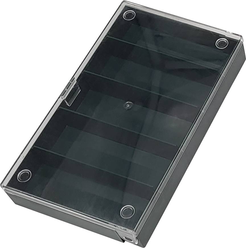10x Hüfner Dübel Sortimentskasten (L x B x H) 164 x 31 x 101 mm Anzahl Fächer: 5 feste Unterteilung 1 St.-0