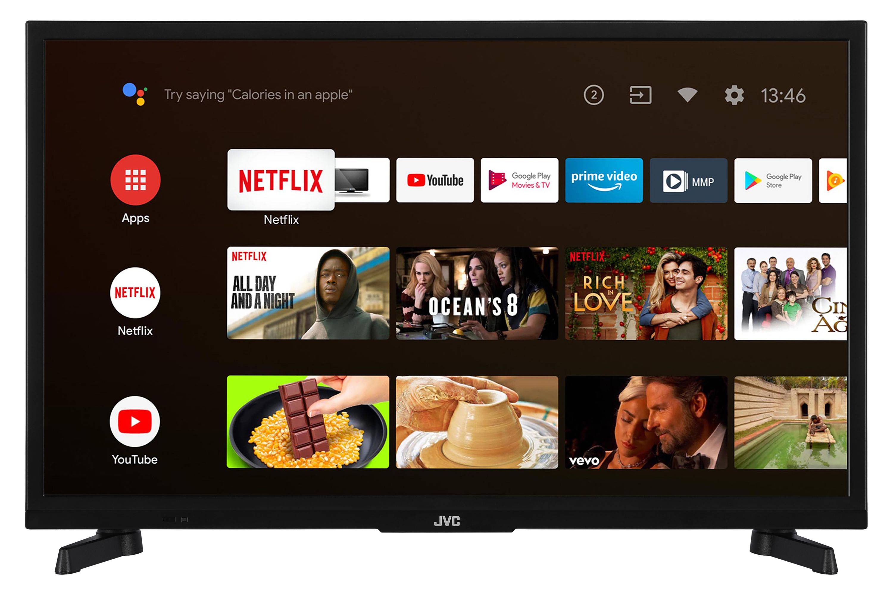 JVC LT-24VAH3455 Fernseher 24 Zoll Android Smart TV HD-Ready, HDR TV mit Triple-Tuner, LED TV (2026)-1