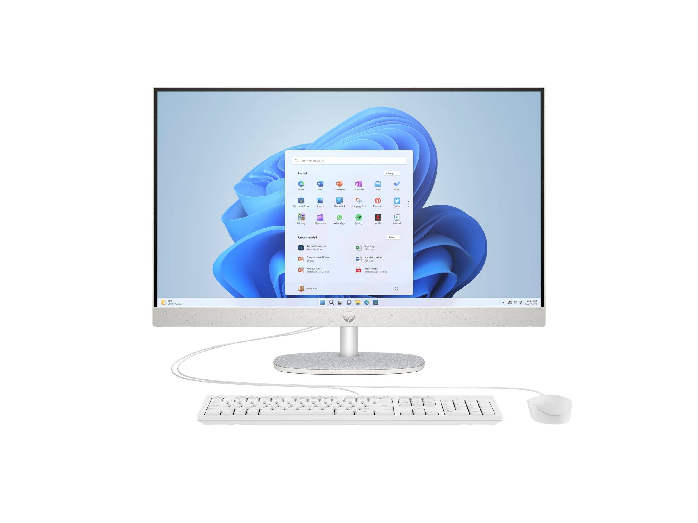 HP 27-cr0107ng - All-in-One (Komplettlösung) - Core i3 i3-1315U - RAM 8 GB - SSD 512 GB - NVMe - UHD-2
