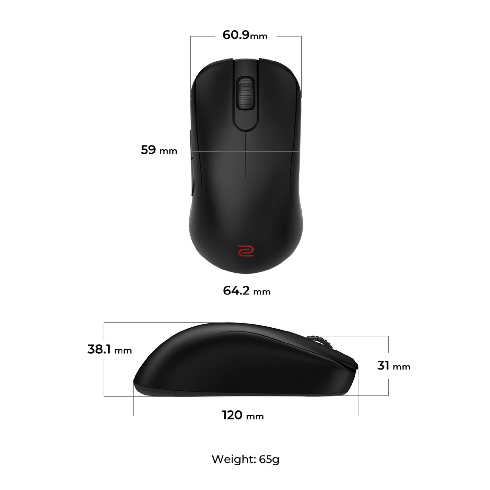 BenQ ZOWIE S2-DW - Maus - 4K, für Esport, S --4