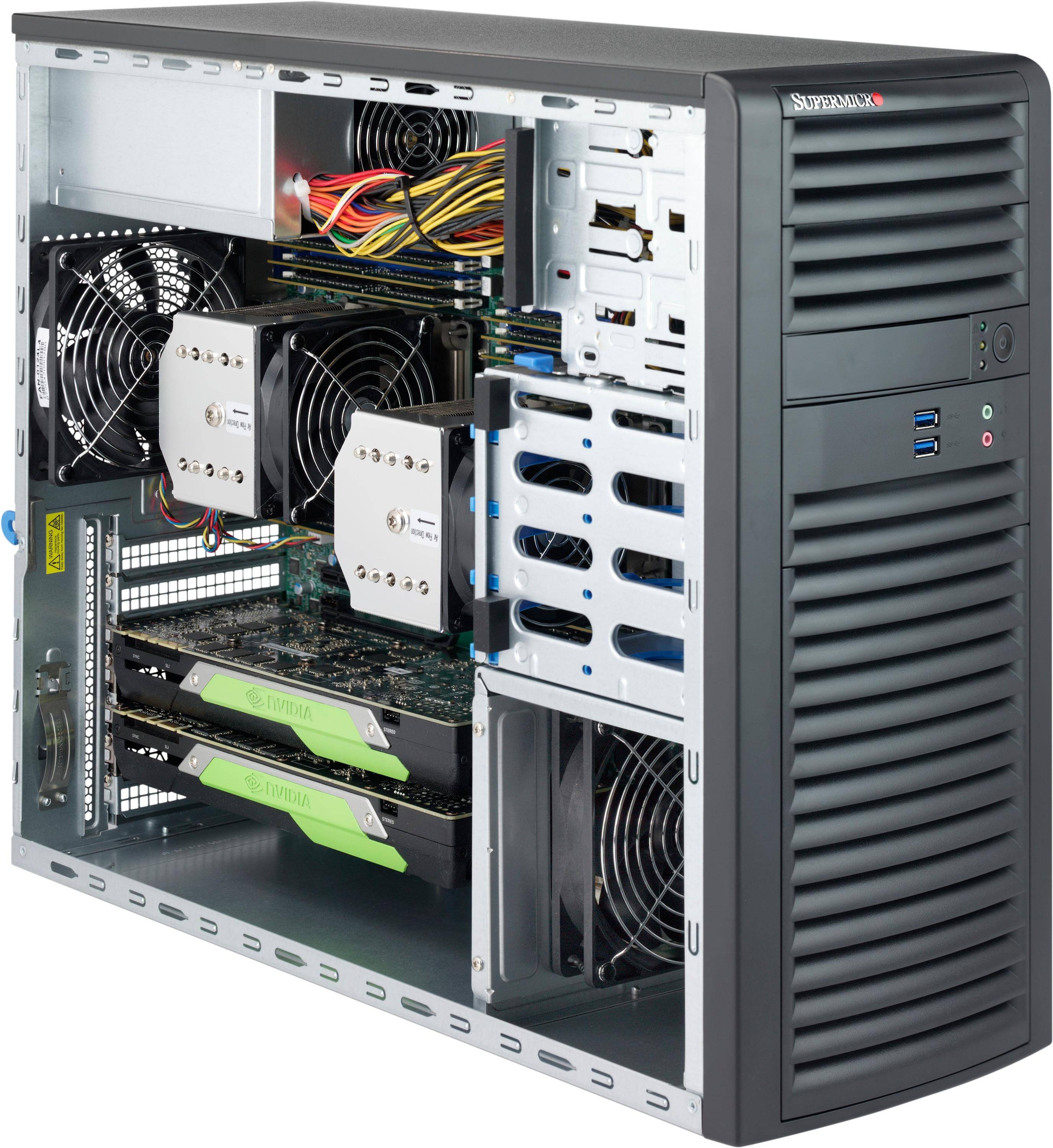 Supermicro SC732 D3-1K26B - Mid tower - E-ATX 1200 Watt (PS/2)-0