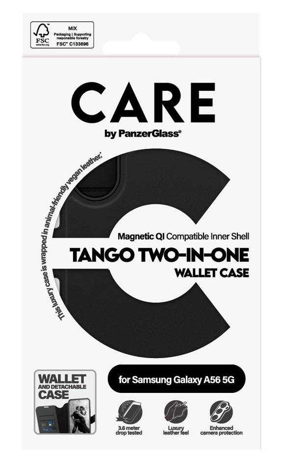 PanzerGlass Tango Two-in-One, Geldbörsenhülle, Samsung, Galaxy A56 5G, 17 cm (6.7"), Schwarz-4
