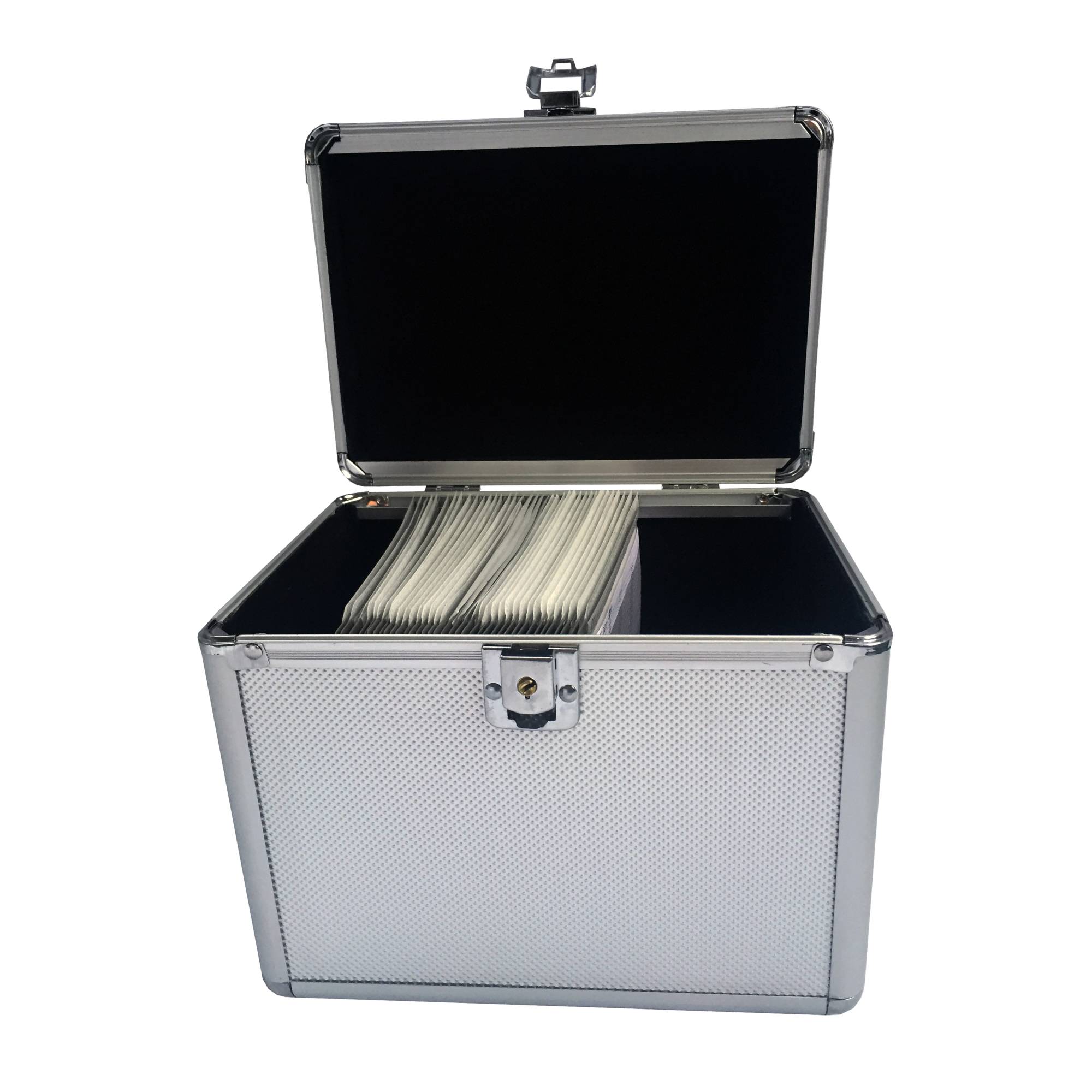 MEDIARANGE BOX79 - Gehäusebox - 120 Disks - Silber - Fleece - Kunststoff - Holz-0