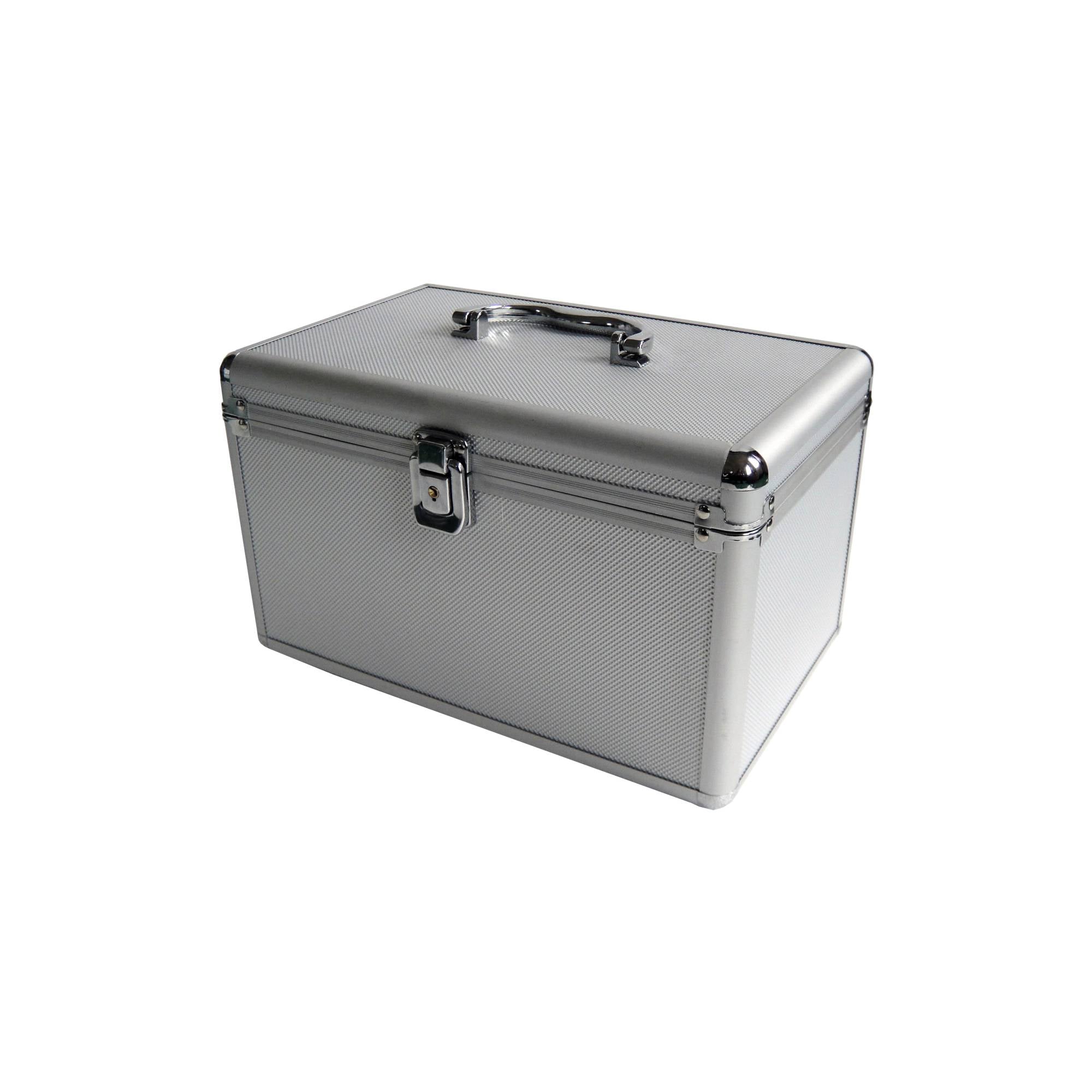 MEDIARANGE BOX79 - Gehäusebox - 120 Disks - Silber - Fleece - Kunststoff - Holz-1