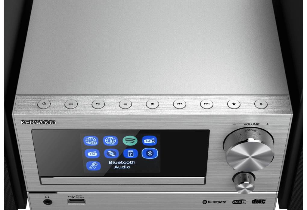 Kenwood Electronics Kenwood M-7000S, Home-Audio-Minisystem, Silber, 1 Disks, 30 W, 2-Wege, 6 Ohm-3