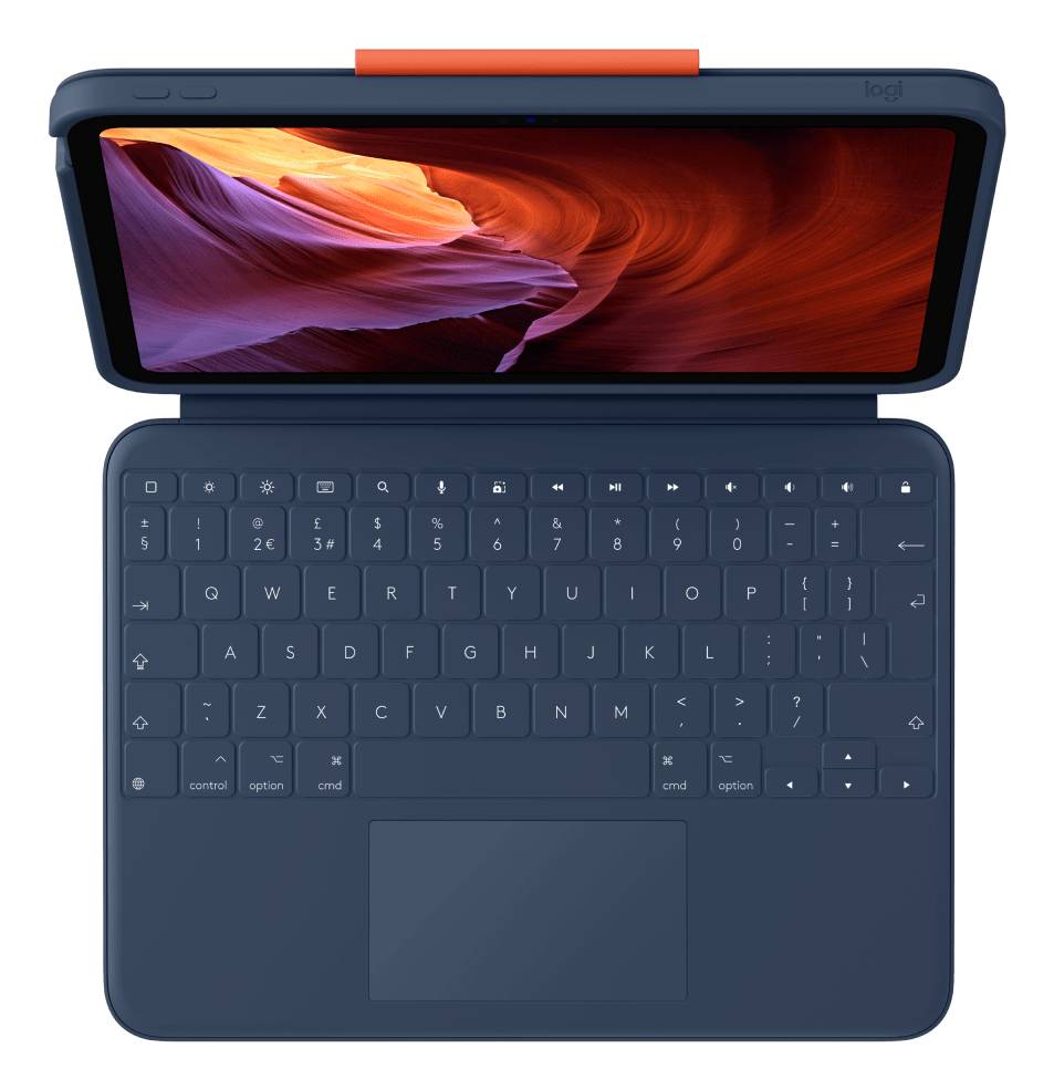 Logitech Rugged Combo 4 Touch - Tastatur und Foliohülle - mit Trackpad - Apple Smart connector - QWE-3