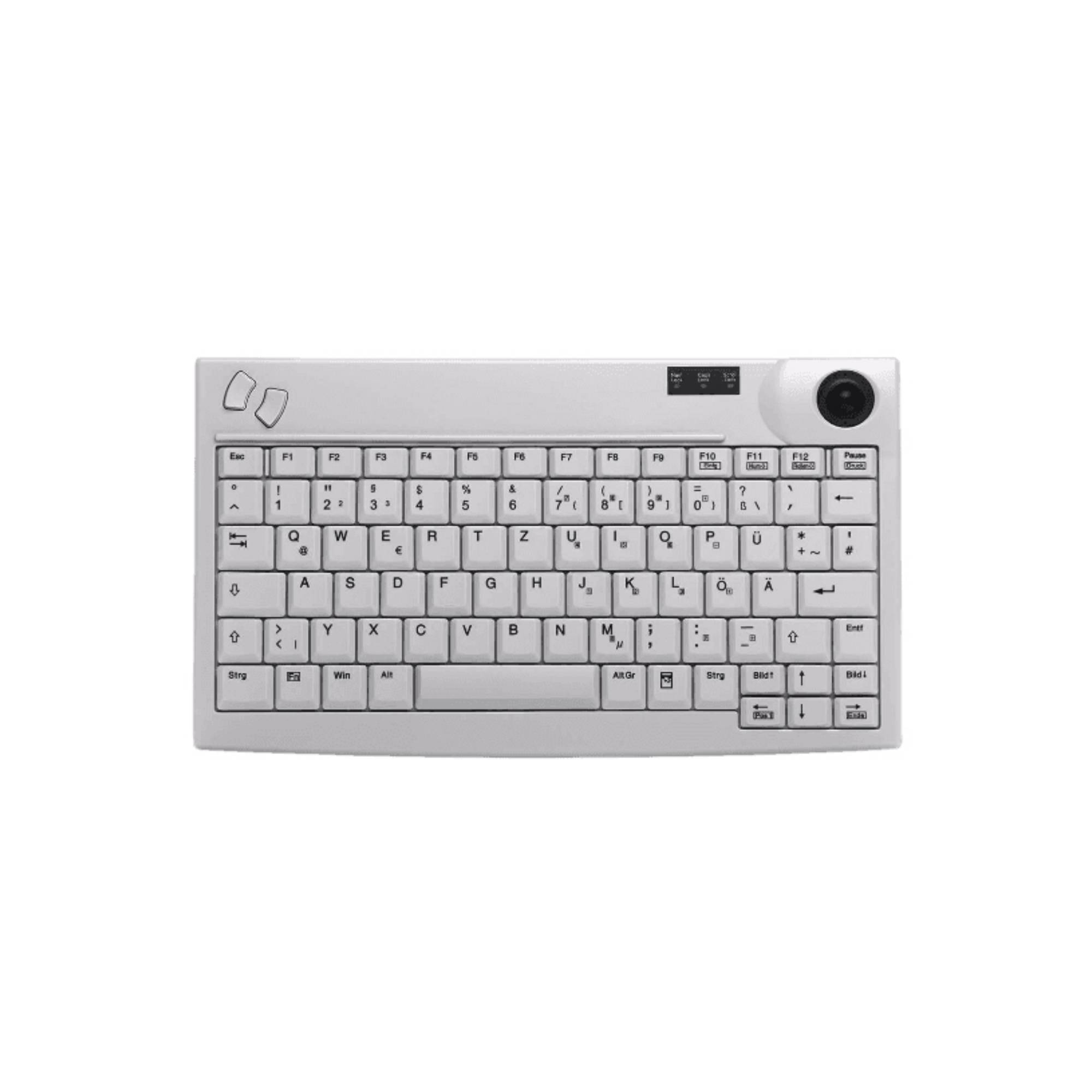 Cherry INDUSTRY 4.0 MINI TRACKBALL KEYBOARD USB LIGHT GREY-2